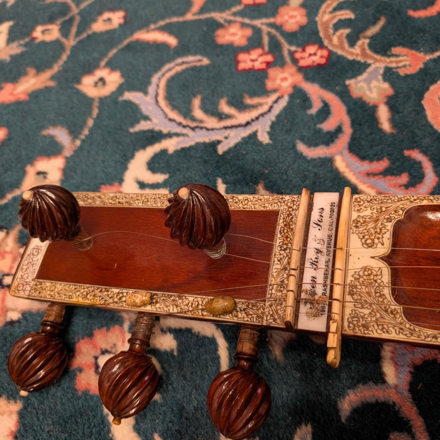 Sitar before and after restoration
